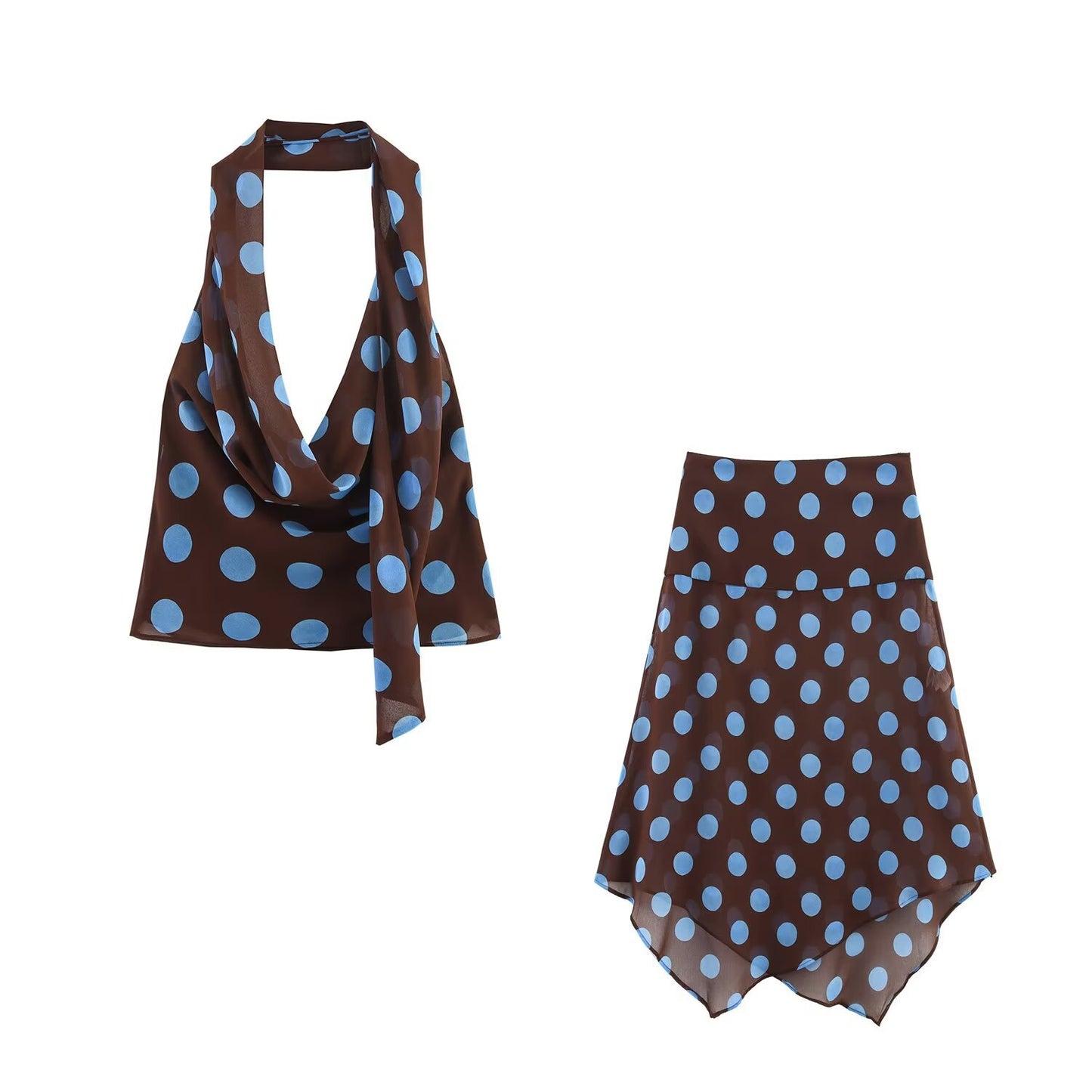 Polka Dot  European Style  Fashion Casual Set .