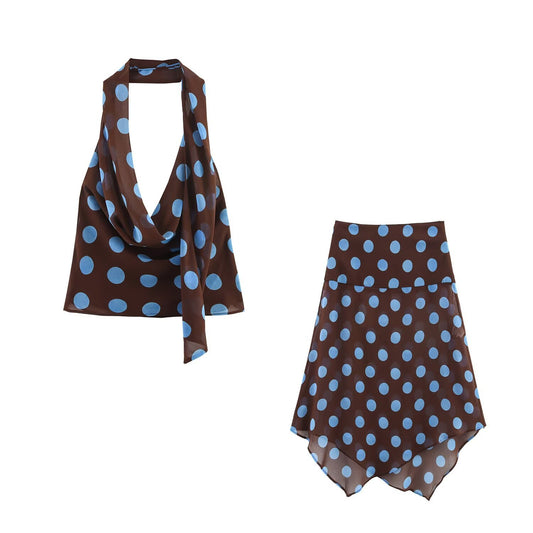 Polka Dot  European Style  Fashion Casual Set .