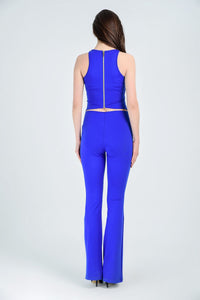 Sense Sax Buckled Evening Dress Jumpsuit