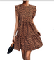 Women Print Leopard Wrap dress