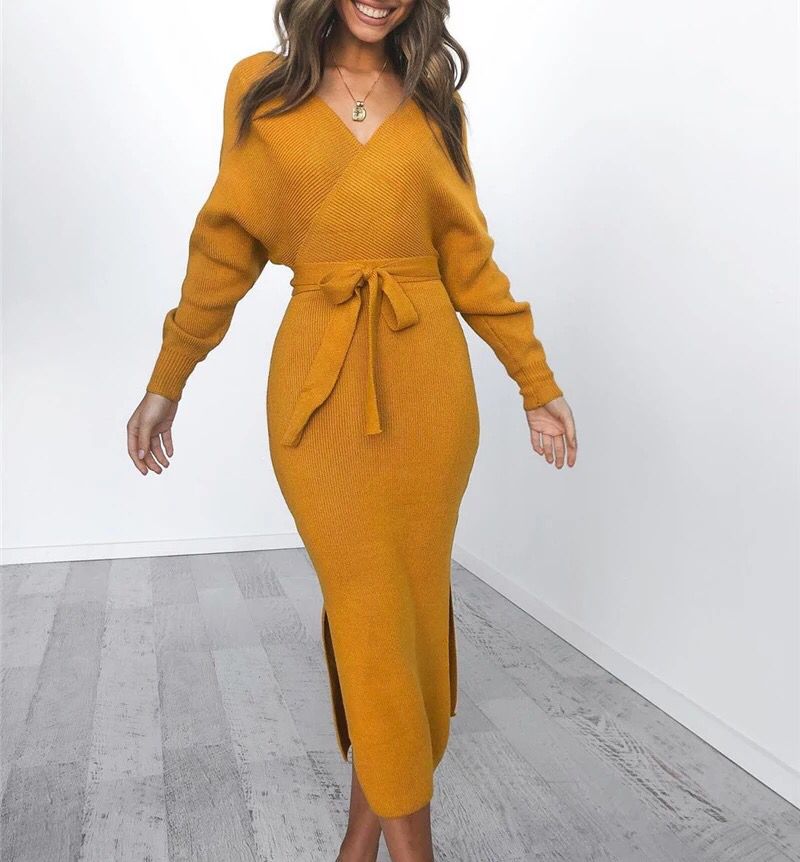 Long sleeve dresses women's bodycon dresses fashion